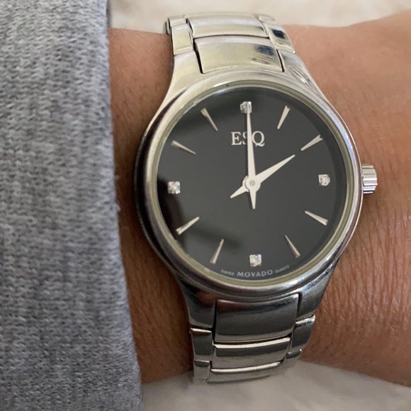 ESQ diamond watch by MOVADO. Comes with original box and extra links! main image 4